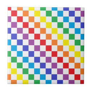 Checkered Rainbow Tile