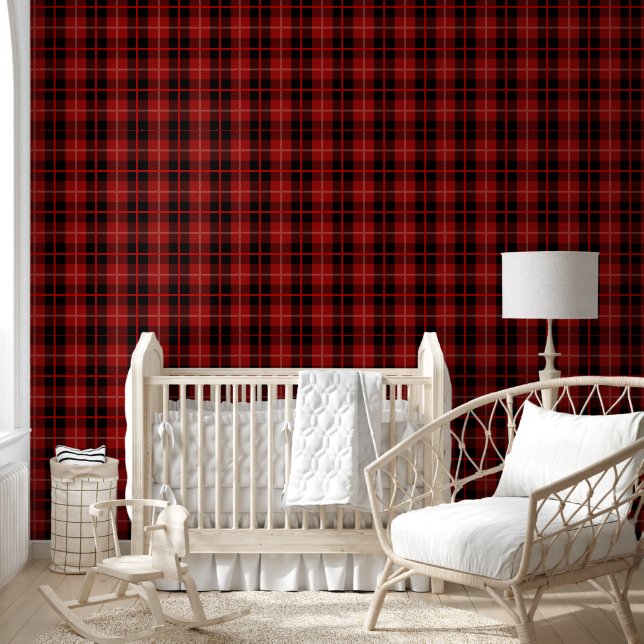 Checkered red cosy design textured  wallpaper (Kids)