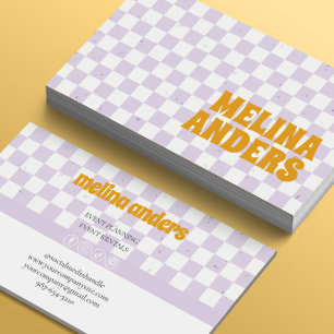 Checkered Retro  Business Card