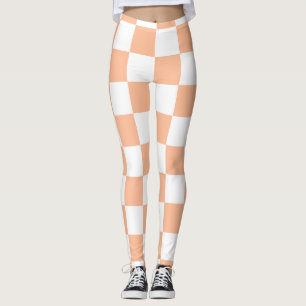 Checkered squares black and white geometric retro  leggings