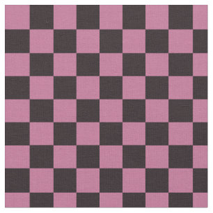 Checkered Squares CUSTOM COLOR & Black Square Fabric