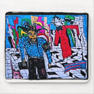 CHECKERED STREET MOUSE MAT