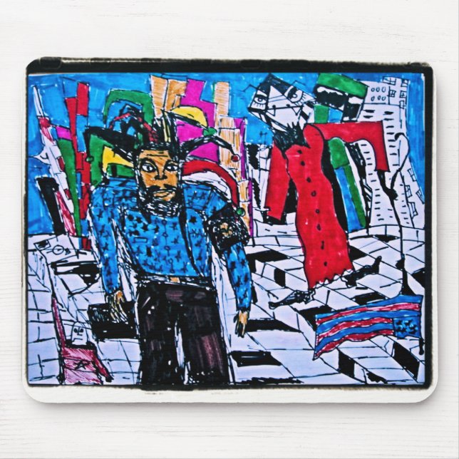 CHECKERED STREET MOUSE MAT (Front)