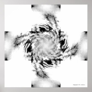 Checkered Swirl Poster