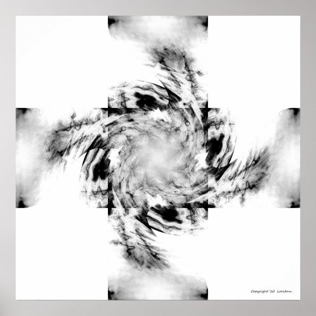 Checkered Swirl Poster (Front)