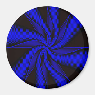 Checkered Swirls.... Magnet