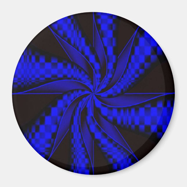 Checkered Swirls.... Magnet (Front)