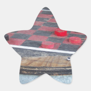 Checkers Game Star Sticker