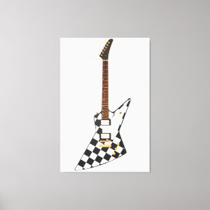 CHECKERS ROCK GUITAR 40x60 Canvas Print