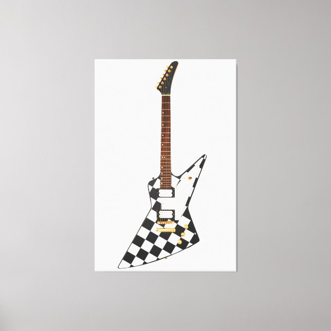 CHECKERS ROCK GUITAR 40x60 Canvas Print (Front)