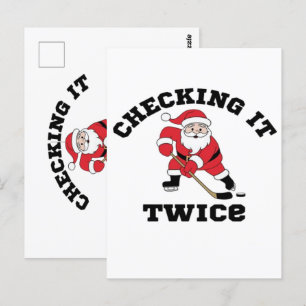 Checking it Twice Santa Postcard
