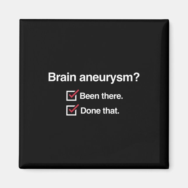 Checklist Present  Brain Aneurysm Awareness  Magnet (Front)