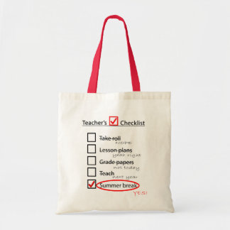 checklist tote bag