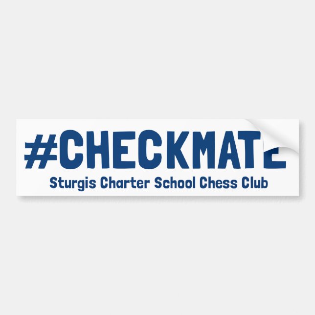 #Checkmate Bumper Sticker (Front)
