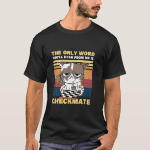Checkmate Cat Kitten Retro Chess Player Chess Lov T-Shirt
