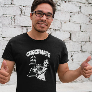 Checkmate Chess Tournament Art Black and White T-Shirt