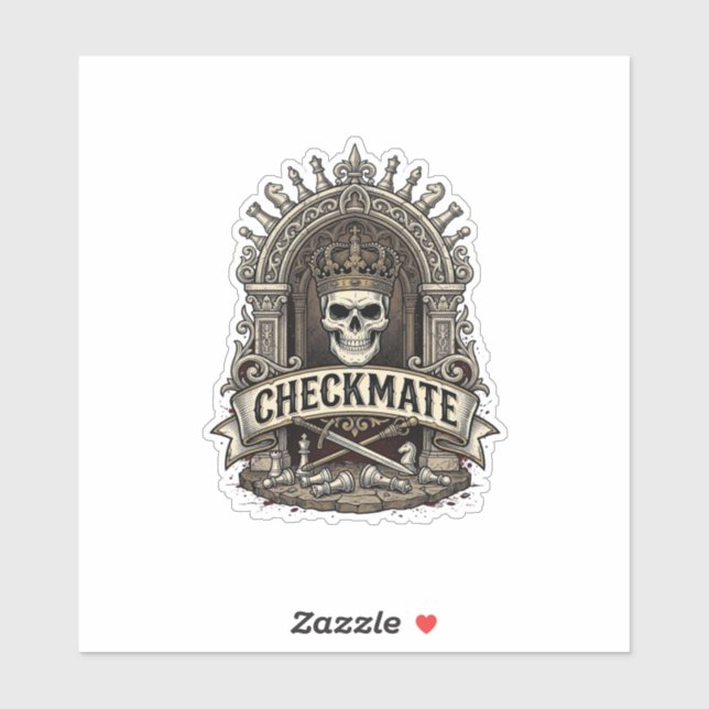 Checkmate Skull King Vintage Chess (Sheet)