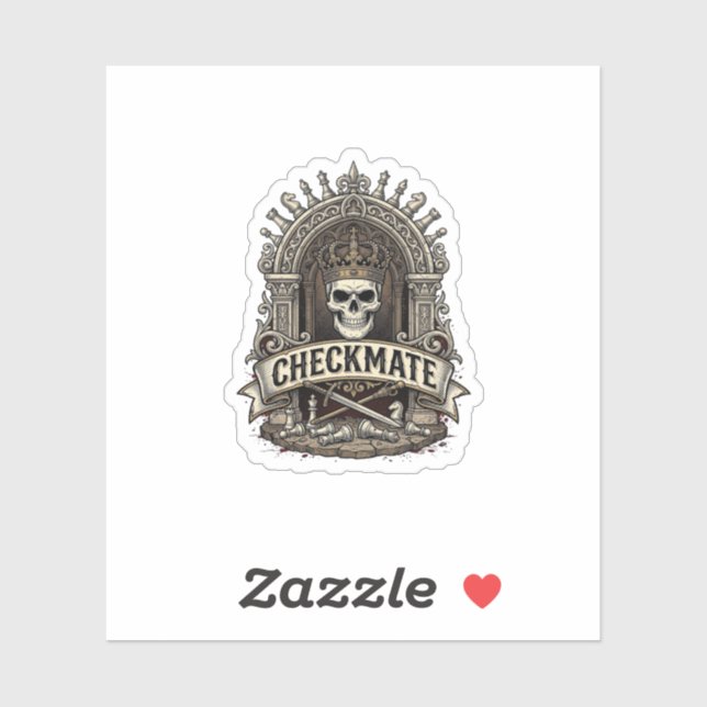 Checkmate Skull King Vintage Chess (Sheet)