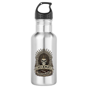 Checkmate Skull King Vintage Chess 532 Ml Water Bottle