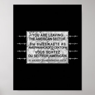 Checkpoint Charlie Cold War Berlin Wall East Germa Poster