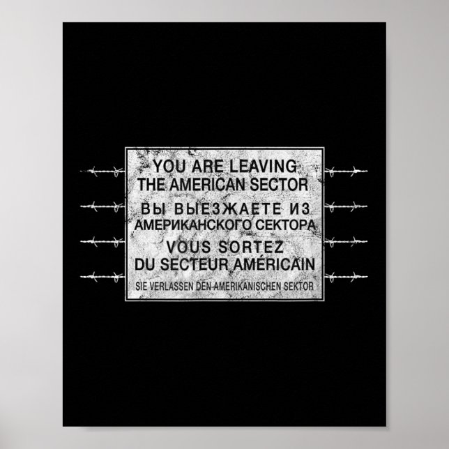 Checkpoint Charlie Cold War Berlin Wall East Germa Poster (Front)