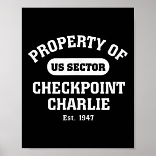 Checkpoint Charlie Cold War Berlin Wall East Germa Poster