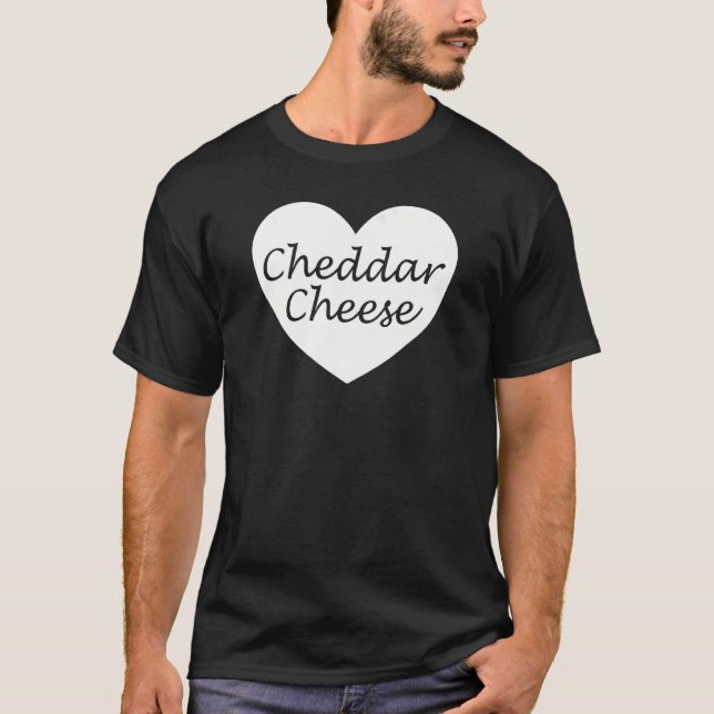 Cheddar Cheese Heart Apparel  Unique Cheeses  Desi T-Shirt (Front)