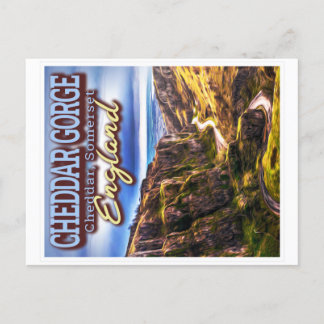 CHEDDAR GORGE - CHEDDAR SOMERSET ENGLAND UK POSTCARD