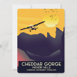 Cheddar Gorge vintage travel poster.