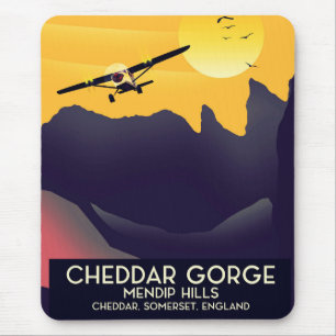 Cheddar Gorge vintage travel poster. Mouse Mat