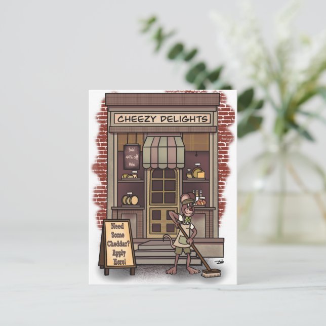 Cheddar Greeting Postcard (Standing Front)