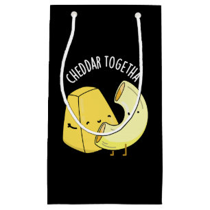 Cheddar Together Funny Food Pun Dark BG Small Gift Bag