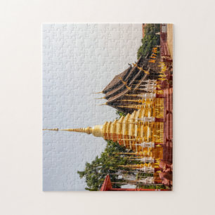 Chedi, Wat Phan Tao, Chiang Mai, Thailand Jigsaw Puzzle