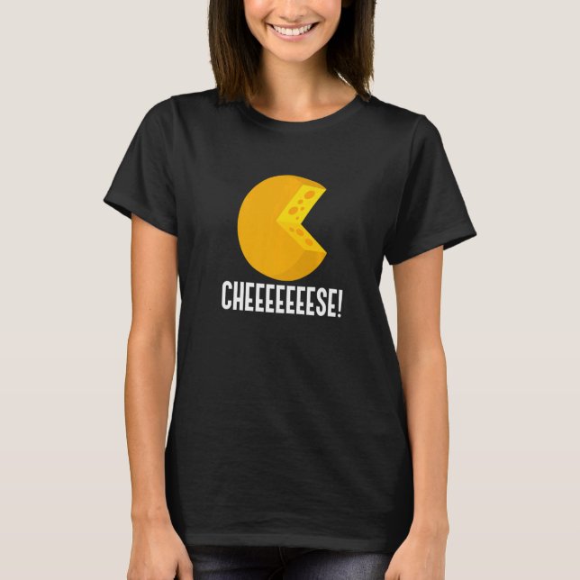 Cheeeeese Ironic Quote Cheesemaking Organic Food T-Shirt (Front)