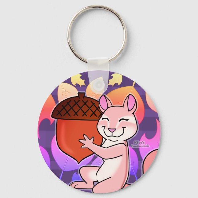 Cheeful Chipmunk - Key Ring (Back)