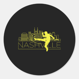 Cheek Creations Nashville Soccer City Mls , Men's Classic Round Sticker