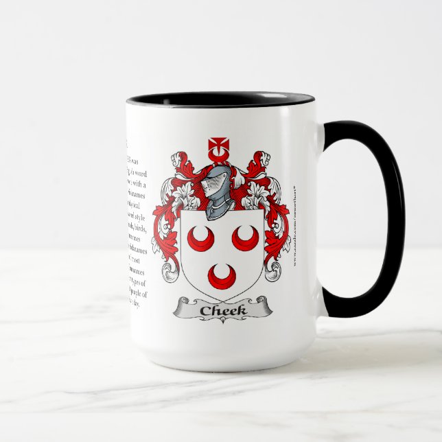 Cheek Family Coat of Arms Mug (Right)