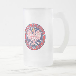 Cheektowaga New York Polish Frosted Glass Beer Mug