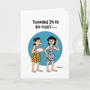 Cheeky 34th Birthday Card