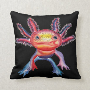 Cheeky Axolotl decorative pillow