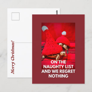 Cheeky Baby Turtles Best Friends Naughty List  Postcard