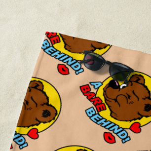 Cheeky Beach Bear - A Bare Behind Beach Towel