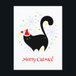 Cheeky Black Cat Butt Santa Hat Merry Catmas Postcard<br><div class="desc">Send a dose of holiday humour with our Cheeky Black Cat Butt Santa Hat Merry Catmas Postcard. This adorable postcard features a mischievous black cat flaunting his festive "cattitude" in a Santa hat. The front design reads "Merry Catmas, " and it's sure to bring smiles to cat lovers' faces. Feel...</div>