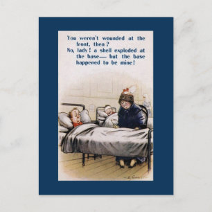 Cheeky British World War I humour Postcard