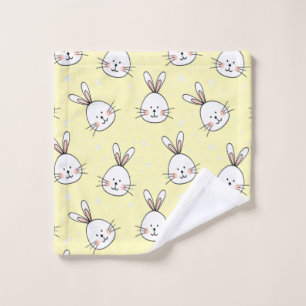 Cheeky Bunnies Pattern Bath Towel Set