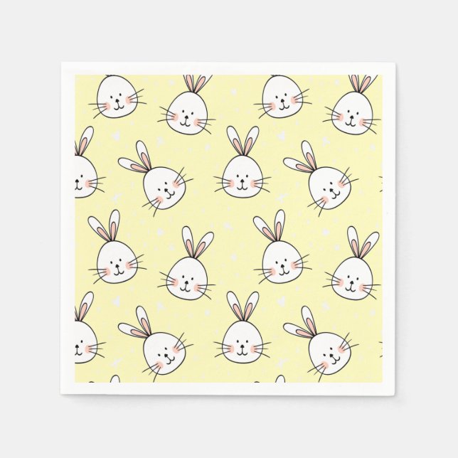Cheeky Bunnies Pattern Napkin (Front)