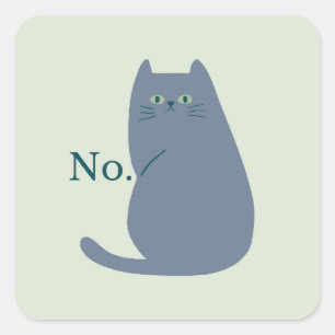 Cheeky Cat Funny Square Sticker