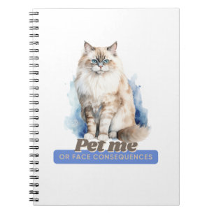 Cheeky Cat Quote Gift, Animal Lovers Notebook