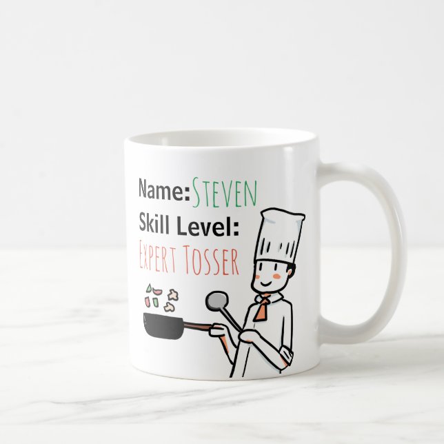Cheeky Chef Expert Tosser Funny Personalised Coffee Mug (Right)