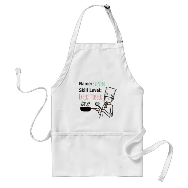Cheeky Chef Expert Tosser Funny Personalised Standard Apron (Front)